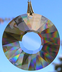 Sparkling Crystal SunDisc With Beaded  Hanger!