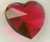 Deep Red Crystal Heart