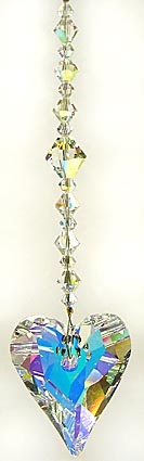 Wild Heart Crystal AB Swarovski Crystal With Bead Hanger