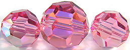 Swarovski Rose Pink Crystal Beads