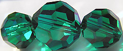 Swarovski 
Crystal Emerald Green Beads