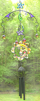 Black Wireworks Celestial Mobile and Chime. Fun, Charming and Colorful!