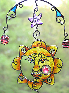 Black Wireworks Celestial Mobile and Chime. Fun, Charming and Colorful!
