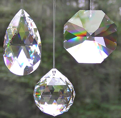 Beautifiul Shining Crystal Ball, Fancy Pear, and Sundrop Octagon (See SunDancer)