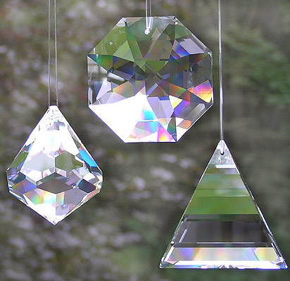 Crystal Bell with Crystal Flame and Crystal SunDancer! Fabulous Big Crystals For Amazing Sparkle and Rainbows!