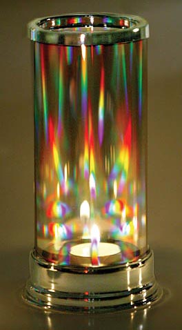 Beautiful Prism Candle Holder Makes Dancing Rainbows